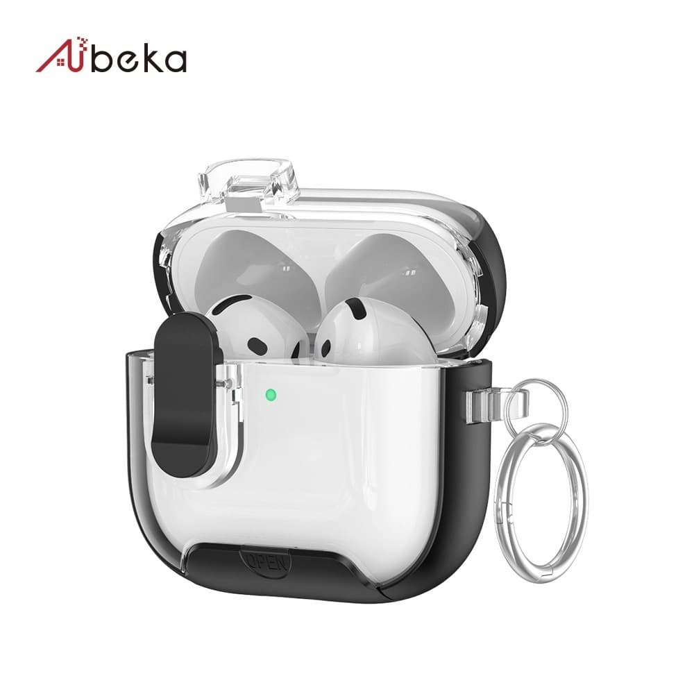 เคสฝาพับสําหรับ แอร์พอด รุ่นที่ 4 มือโปร รุ่นที่ 2 ดีไซน์โปร่งใส รองรับการชาร์จแบบไร้สาย