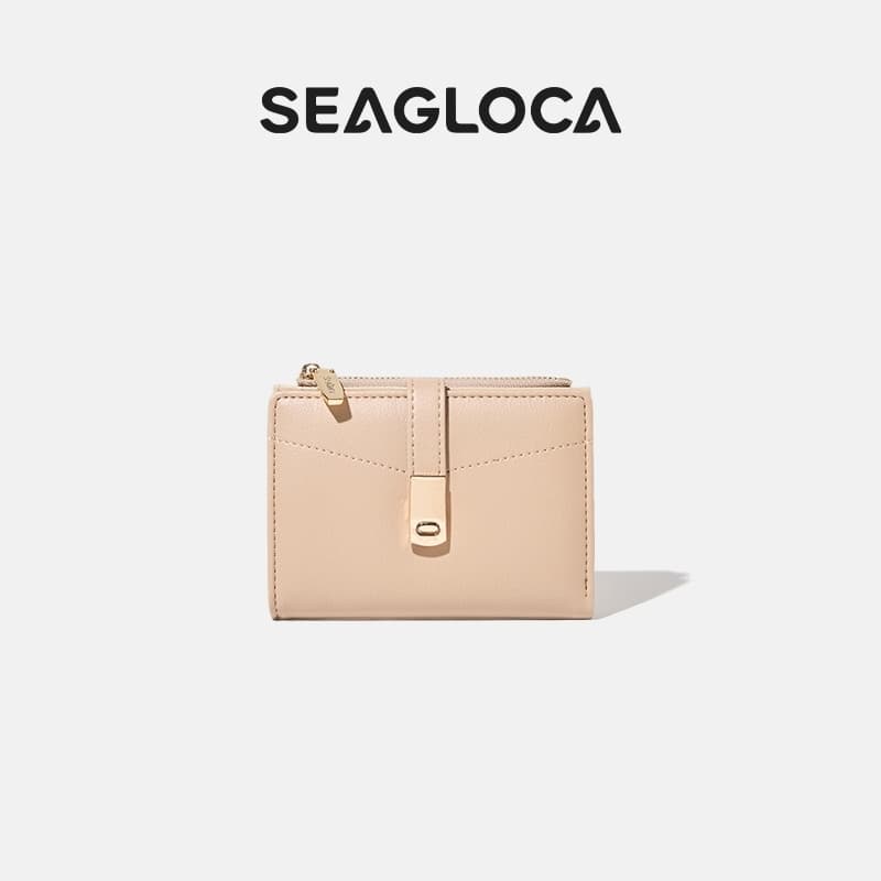 SeaGloca กระเป๋าสตางค์พับดีไซน์เรโทร มีซิป สําหรับผู้หญิง 36