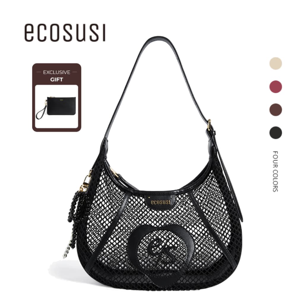 ECOSUSI หรูหรา กระเป๋าสะพายขา้ง Shoulder Bag หนัง กระเป๋าถือ แฟชั่น กระเป๋าโท้ท Tote Bag