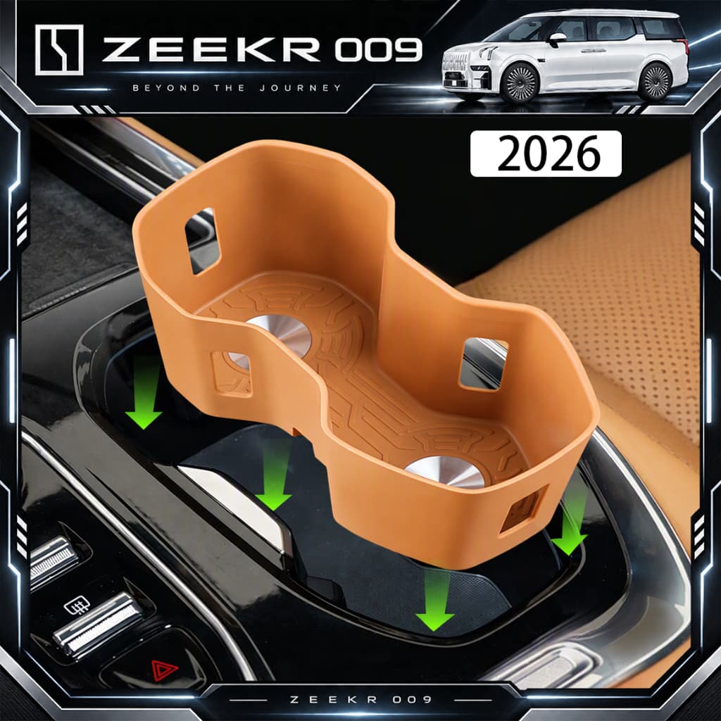 แผ่นซิลิโคนรองช่องวางแก้ว ZEEKR 009 (ปี 2026) คอนโซลกลาง กันรอยขีดข่วน ทําความสะอาดง่าย ตรงรุ่น