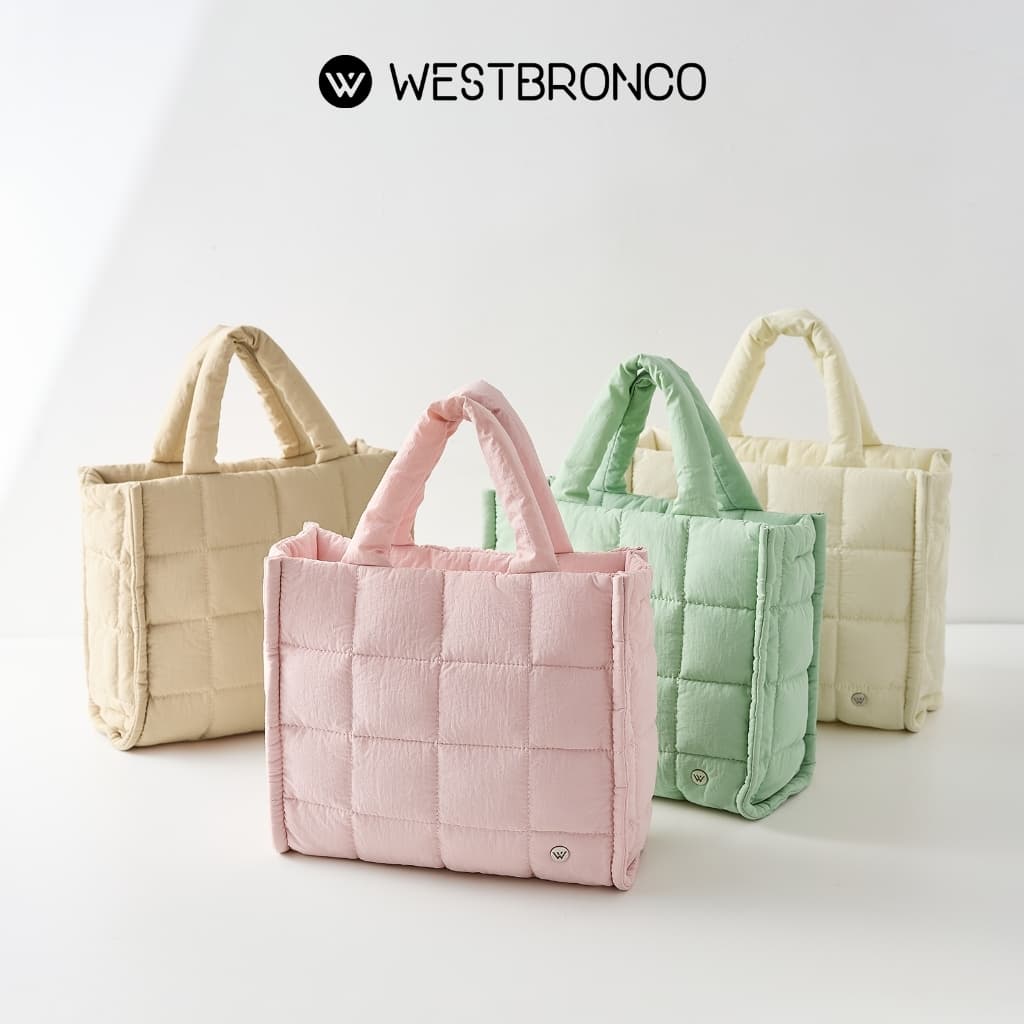 WESTBRONCO รุ่น Tote (โทสต์) กระเป๋าถือ และ สะพายไหล่ ผู้หญิงขนาดกลาง ทรงนุ่มฟู ผลิตจากผ้าไนลอน…