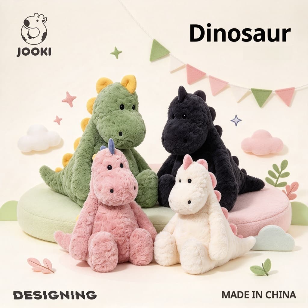 JOOKI Dinosaur ตุ๊กตาไดโนเสาร์น่ารัก Plush Toys ของเล่นเด็ก ของขวัญวันเกิด