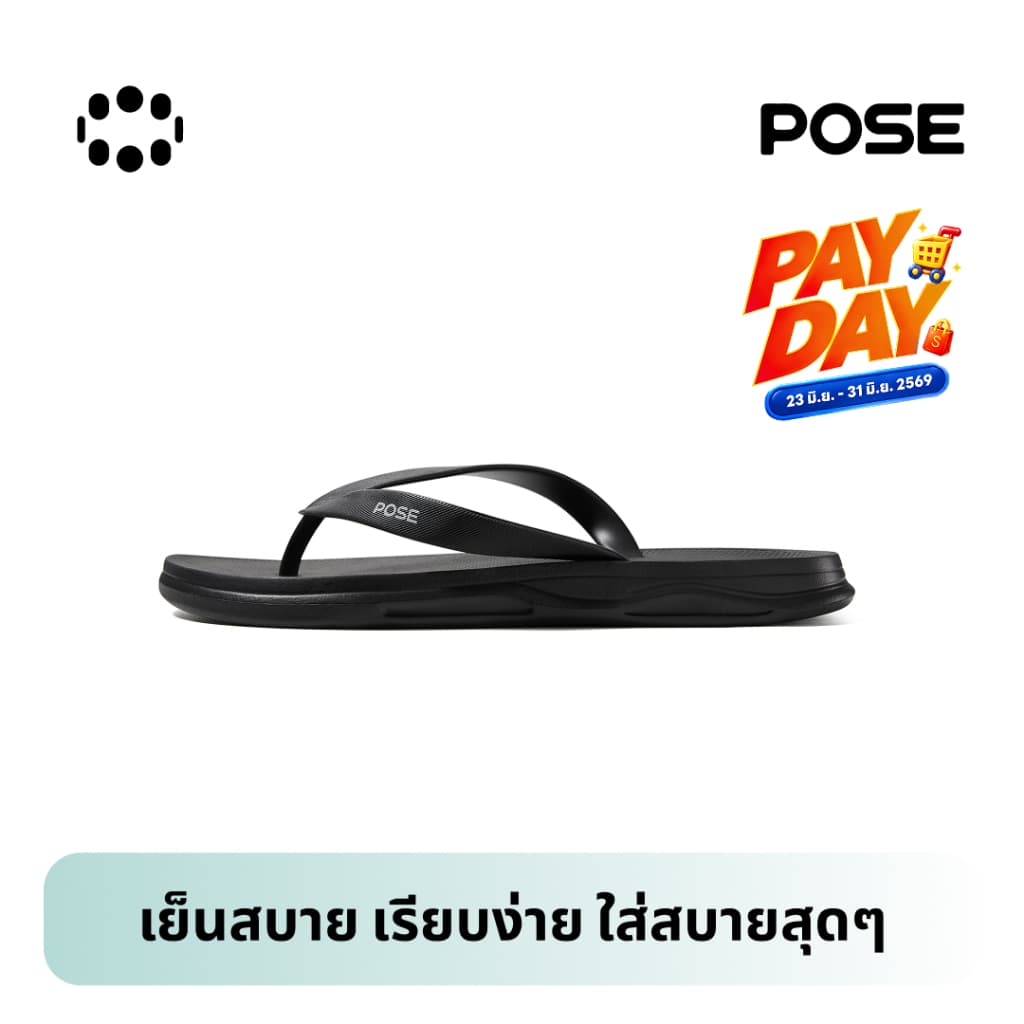 POSE Flip Flops Traveling รองเท้าแตะหูคีบ EVA พื้นนุ่มเด้ง กันลื่น ลายก้อนเมฆ น้ําหนักเบา พกพาสะดวก… รูปที่ 1