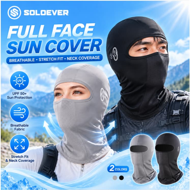 ผ้าคลุมหน้ากันแดดกันรังสี ป้องกันรังสียูวี ดูดซับเหงื่อ ระบายอากาศ สําหรับขี่จักรยาน