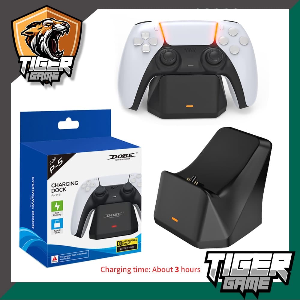 Dobe PS5 Controller Charging Dock (แท่นชาร์จจอย PS5)(ขาตั้ง Ps5)(PS5 Joystick Charger Dock) TP5-0586