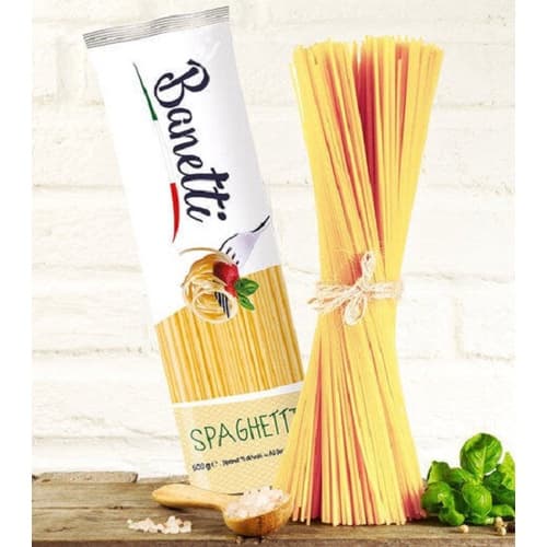บาเนตติ เส้นสปาเกตตี้ 500 กรัม x2 รวม 1 กิโลกรัม BANETTI SPAGHETTI