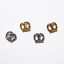 YVIS Icing Pretzel Brass Stud Earrings