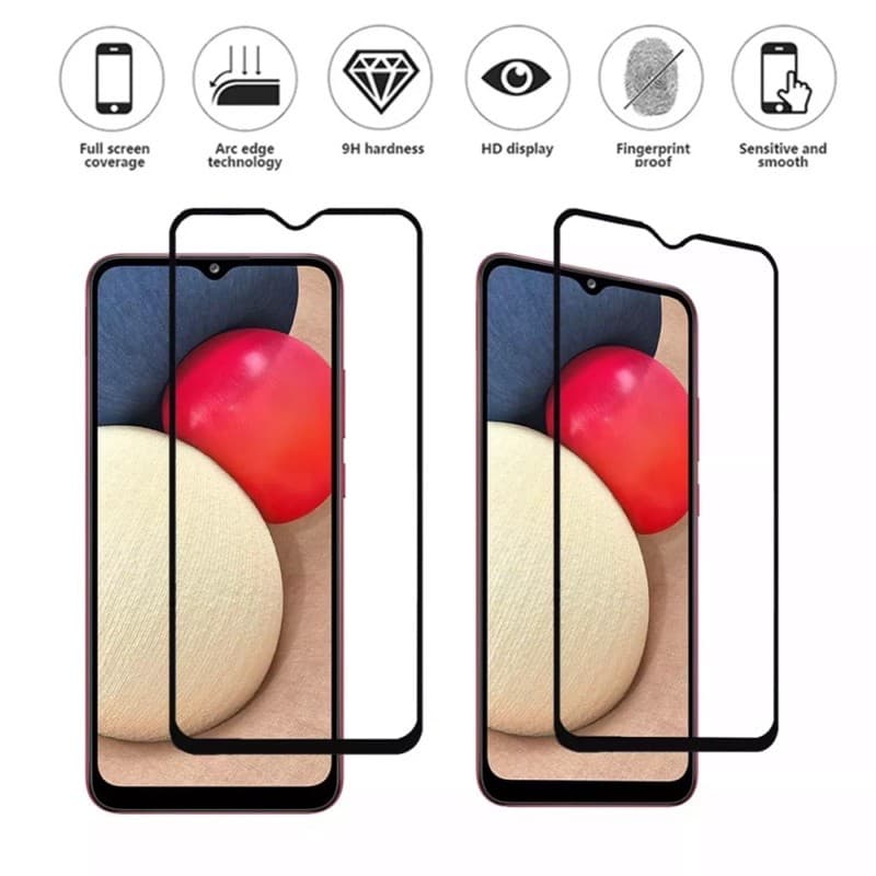ฟิล์มกระจกนิรภัย เต็มจอ Samsung A01 / A02 / A02S ฟิล์มเต็มจอ ฟิล์มกระจกซัมซุง ฟิล์มกันกระแทก ฟิล์มกันจอแตก…