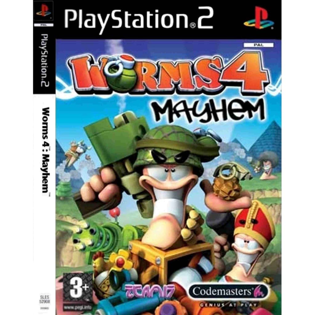 แผ่นเกมส์ Worms 4 Mayhem PS2 Playstation2 คุณภาพสูง ราคาถูก รูปที่ 1