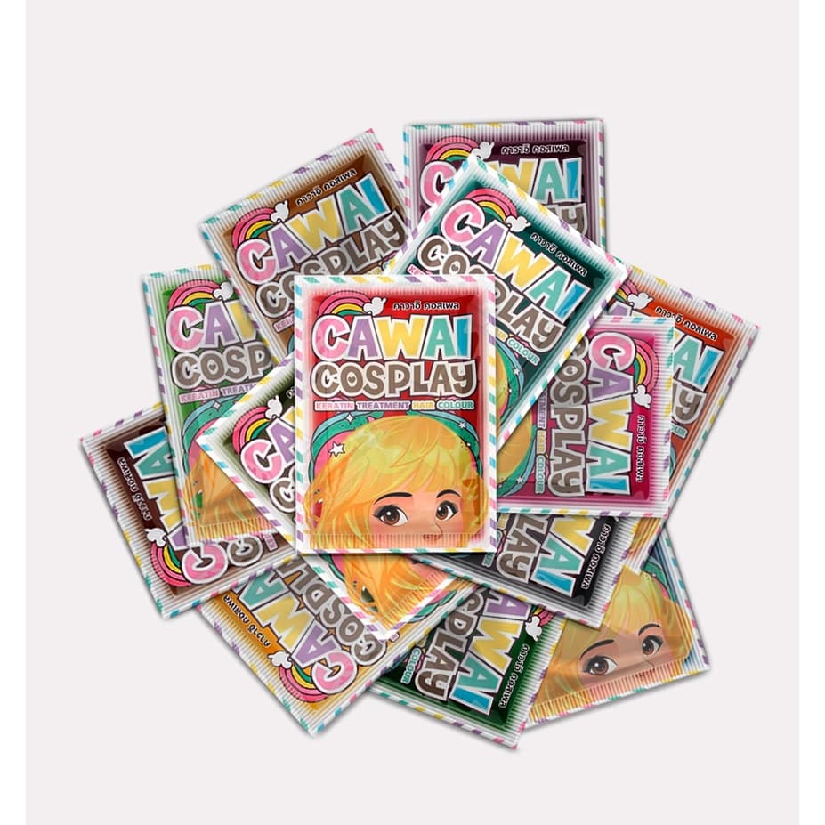 (ในไลฟ์/วิดีโอ ลด50%)CAWAI COSPLAY ทรีทเม้นท์เปลี่ยนสีผม สีผมแฟชั่น พร้อมจัดส่ง มีเก็บเงินปลายทาง!!!