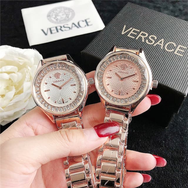 Versace Diamond นาฬิกาผู้หญิงแฟชั่นนาฬิกาสแตนเลส