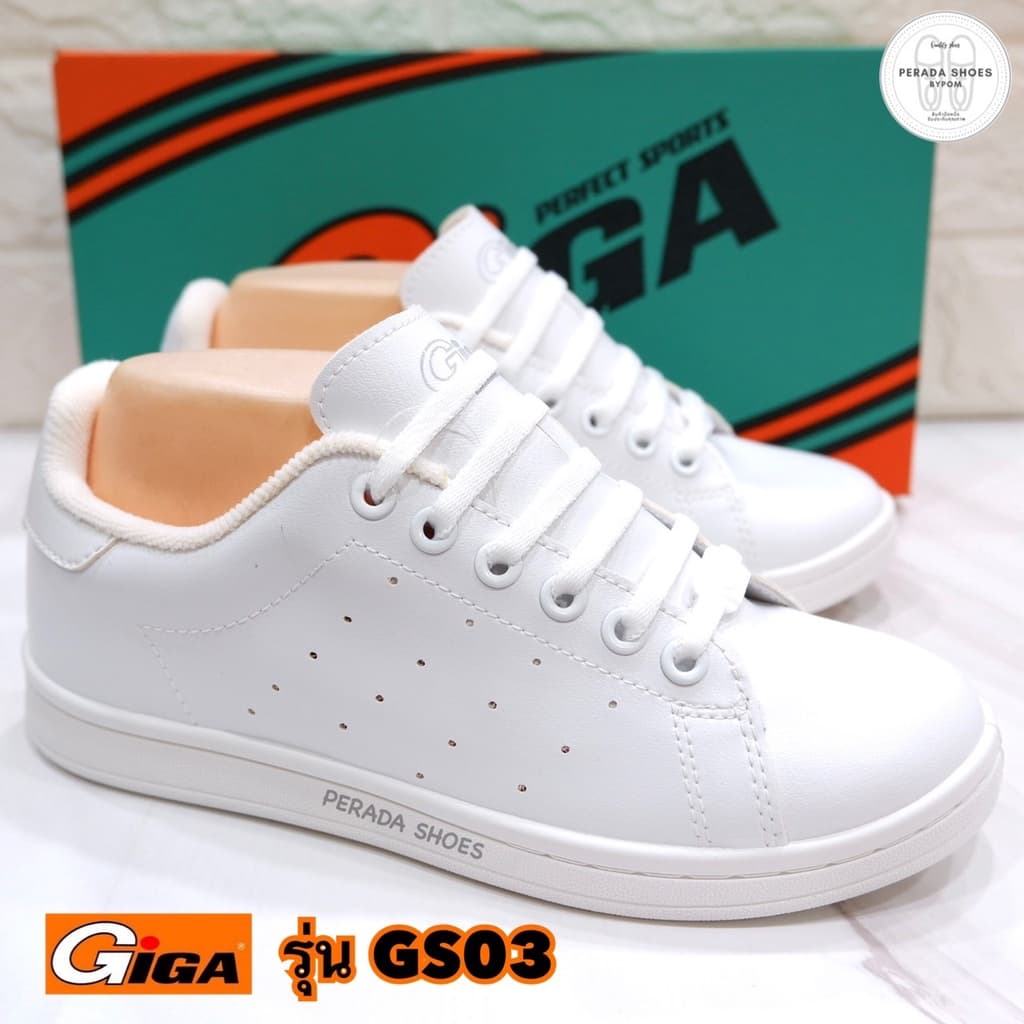 GIGA รุ่น GS03 รองเท้าพละ รองเท้าผ้าใบ แบบหนัง ไซส์ 36-41