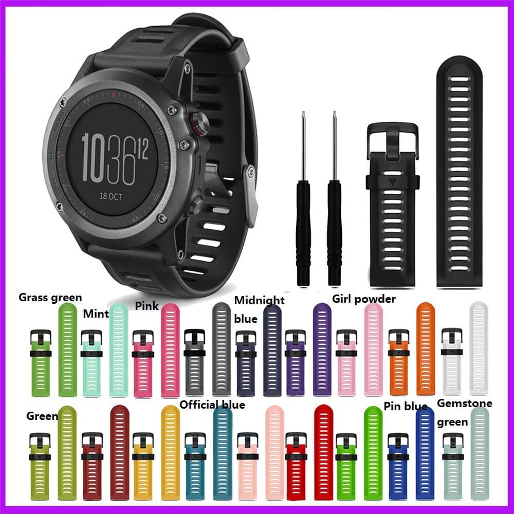 สายนาฬิกาข้อมือ ซิลิโคน สําหรับ Garmin Fenix 3 Fenix 3 HR Fenix 5X