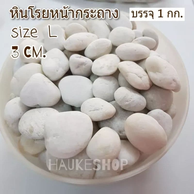 หินกรวด แกลบขาว L หินโรยหน้ากระถาง หินตู้ปลา หินตกแต่งตู้ปลา หินธรรมชาติ