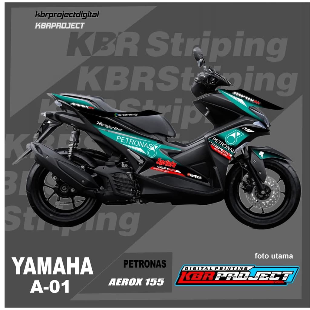 สติ๊กเกอร์ AEROX 155, สตริป AEROX 155, สติ๊กเกอร์มอเตอร์ไซค์ YAMAHA, Racing variation A-01