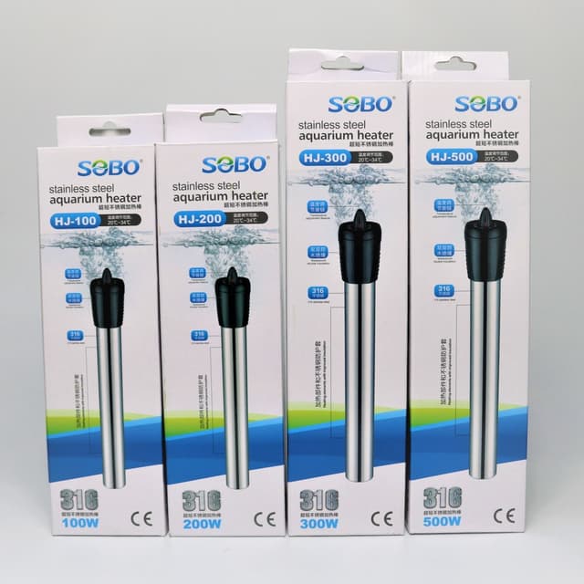 ฮีตเตอร์สแตนเลสอย่างหนา SOBO (ฮีตเตอร์ทําความร้อน เพื่อควบคุมอุณหภูมิ ป้องกัน และรักษาปลาป่วย…
