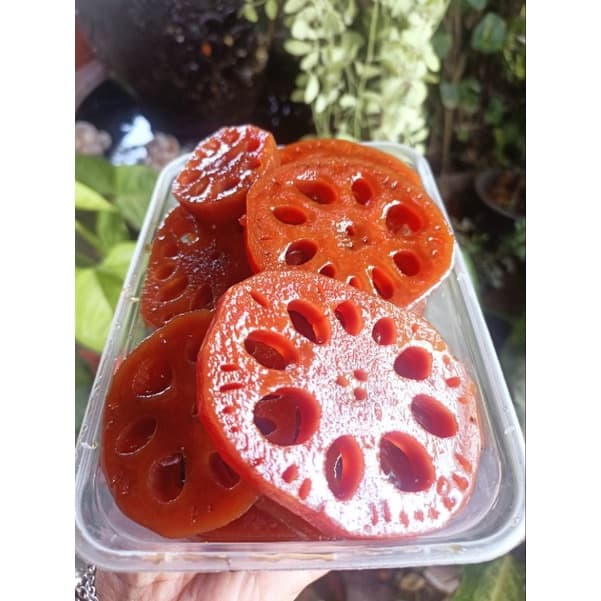 รากบัวเชื่อม #เชื่อมน้ําตาลโตนดหวานน้อยหอมหนึบหนับๆ