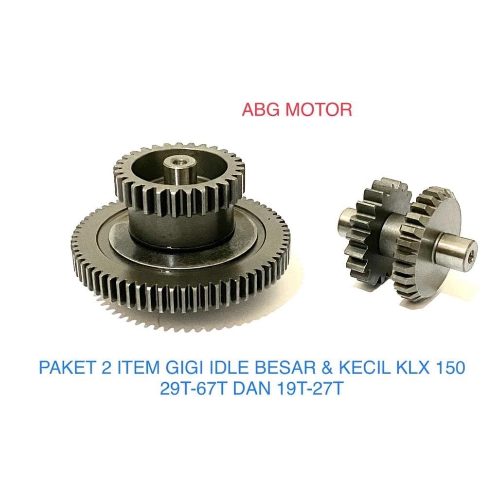 แพคเกจชุด 2 รายการขนาดใหญ่และขนาดเล็ก STARTER IDLE GEARS KLX 150 29T - 67T และ 19T - 27T SUPER QUALITY