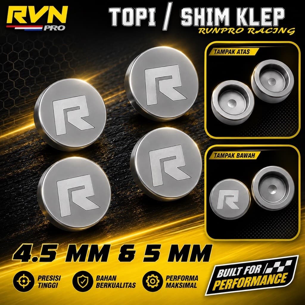 SHIM SIM VALVE CAP VALVE ROD 4.5MM 5 MM RVN RACING VALVE SHIM VALVE ROD 4.5 MM 5 MM RVN RACING