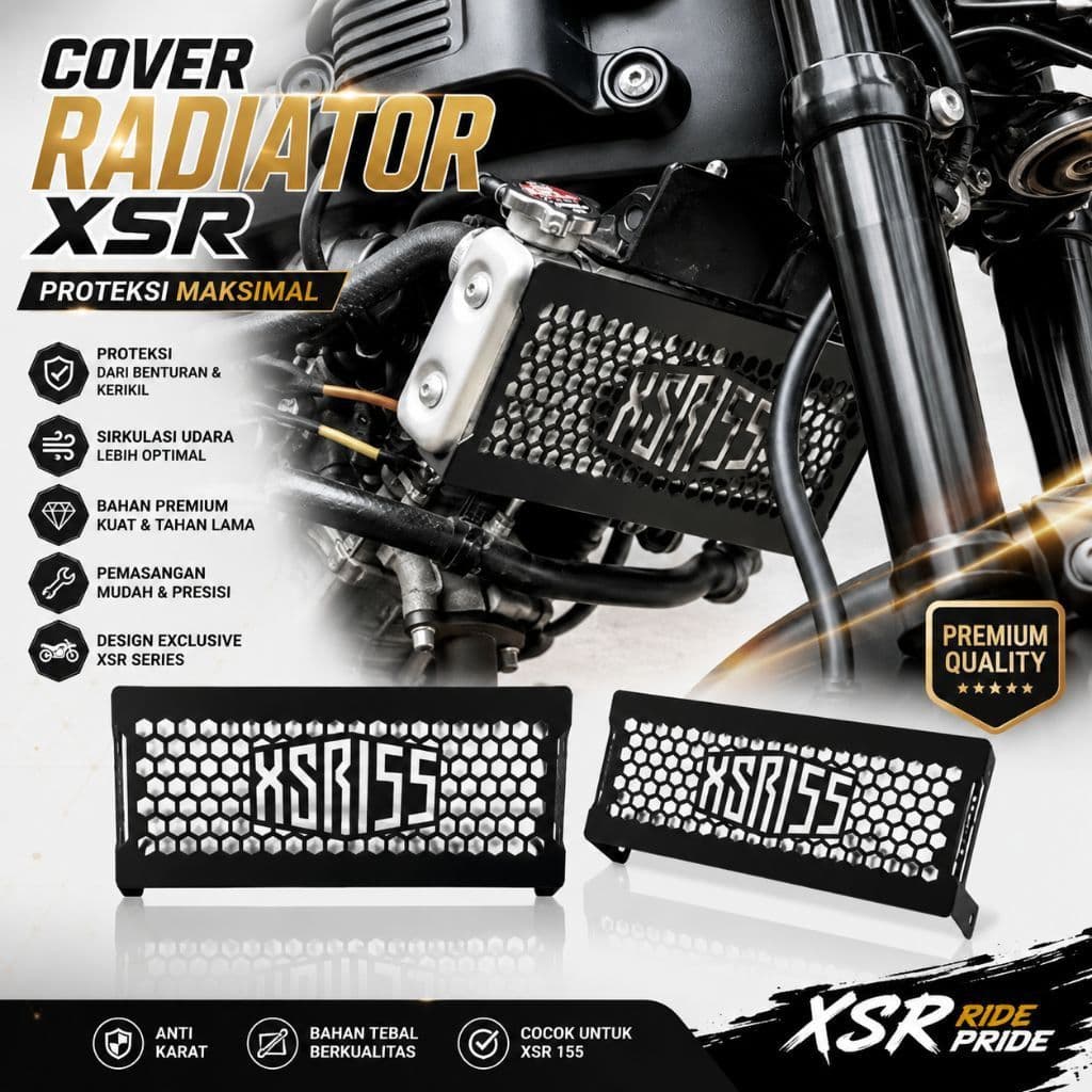 ฝาครอบหม้อน้ํา Yamaha XSR 155 รุ่นรังตัวต่อ ฝาครอบหม้อน้ํา XSR 155 / TAIL TIDY XSR 155 / ฝาครอบไฟสีดําด้าน…