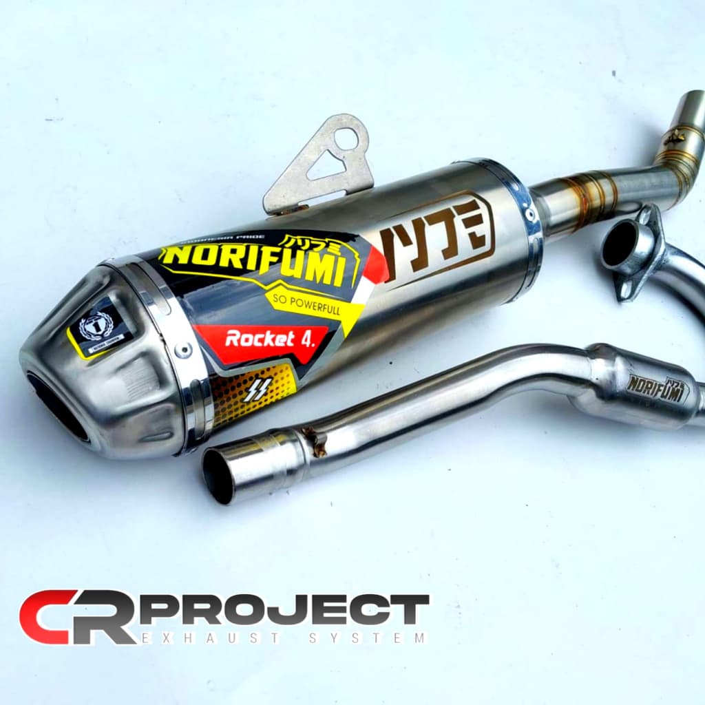โมชั่น Norifumi Rocket 4 BP Racing Exhaust สําหรับ CRF KLX Dtracker 150 WR 155 สแตนเลส pict จริง