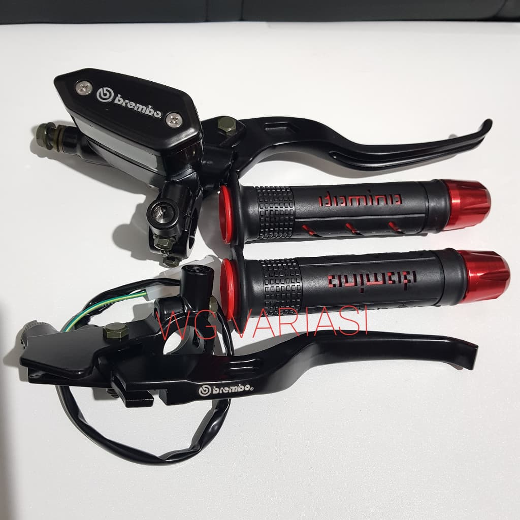 แพ็คเกจชุดหลักเบรคชนิดวงรี + ปลอกแฮนด์สเกล + แฮนด์ CNC UNIVERSAL Jalu