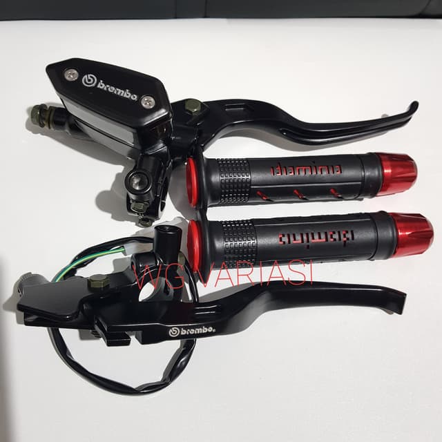 แพ็คเกจชุดหลักเบรคชนิดวงรี + ปลอกแฮนด์สเกล + แฮนด์ CNC UNIVERSAL Jalu