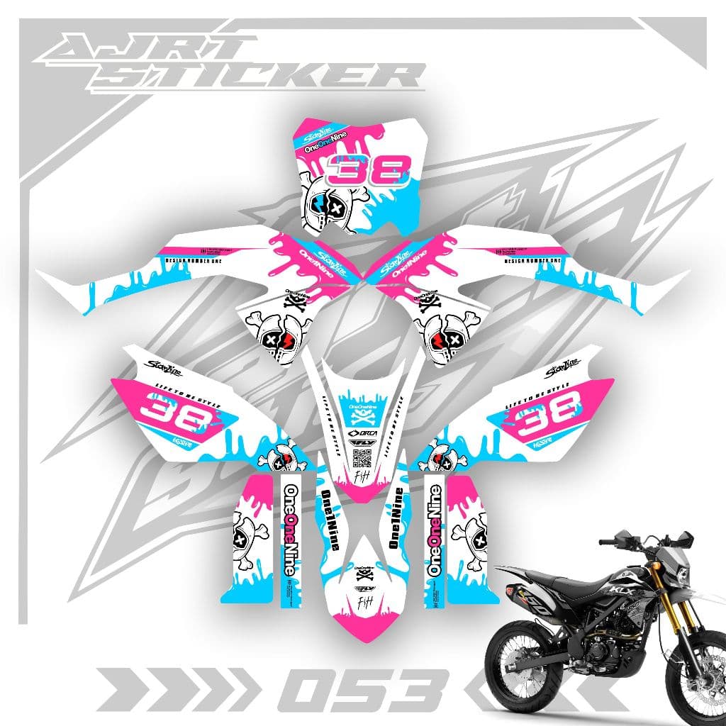 สติ๊กเกอร์ DECAL KAWASAKI KLX BF CRF BOARD - KAWASAKI KLX BF/G/L . AJR.RA.053