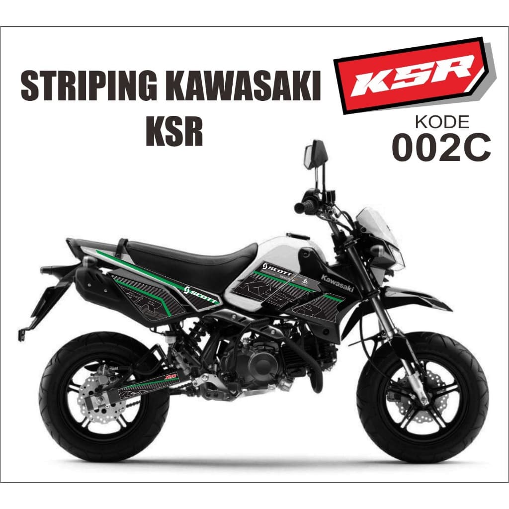สติ๊กเกอร์แถบมอเตอร์ไซค์ Kawasaki KSR 002