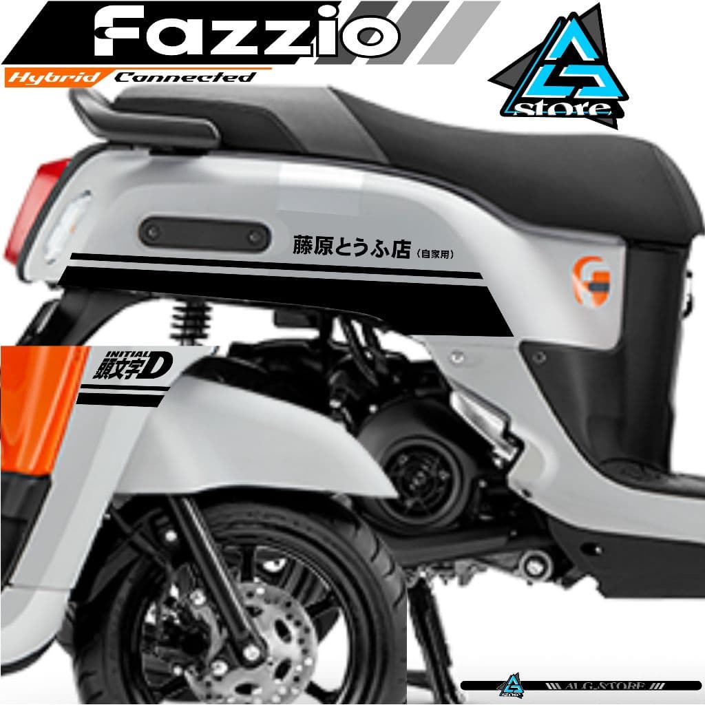 STRIPING INITIAL D/STRIPING FAZIO/PZ.421/สติ๊กเกอร์ญี่ปุ่น/MOTORCYCLE STRIPING/SIMPLE FAZIO สติ๊กเกอร์/EMMLEM