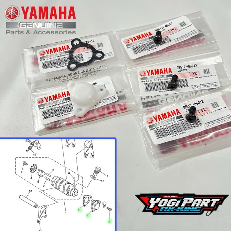 ฝาครอบพลาสติกท่อหกเหลี่ยมชุด RX KING RXK RXS RXR YT ORIGINAL YAMAHA 3KA-E85889-00