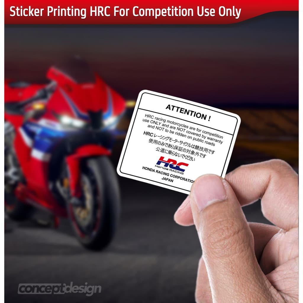 สติ๊กเกอร์ HRC สําหรับการใช้งานในการแข่งขันเท่านั้น