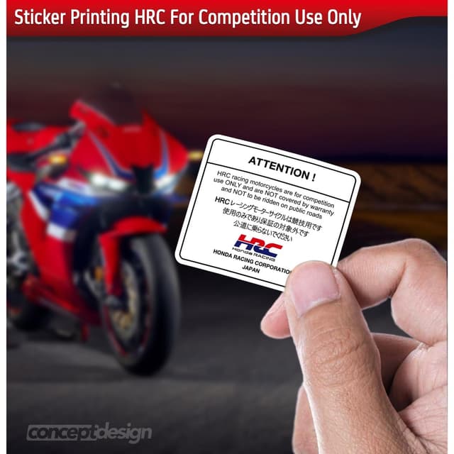 สติ๊กเกอร์ HRC สําหรับการใช้งานในการแข่งขันเท่านั้น