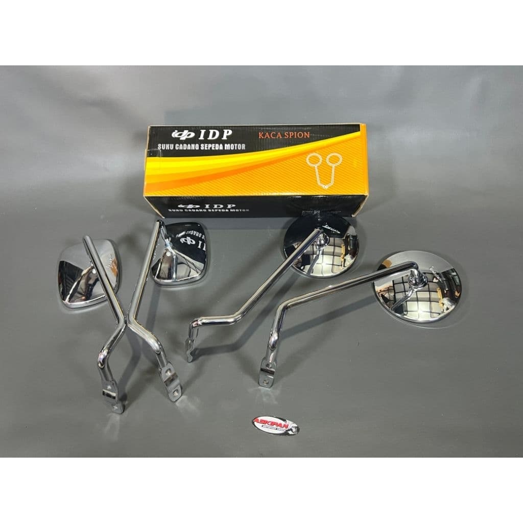 กระจก Round & Square idp Chrome Vespa super sprint px excel pts New px ฯลฯ ก้านตรง จับคู่เงาดี ไม่สั่นง่าย…