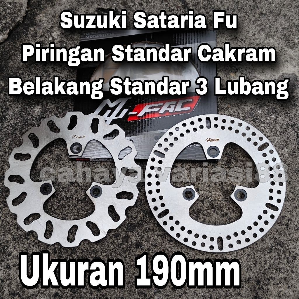 จานหลังมาตรฐาน Satria Fu ขนาด 190 มม. 3 รู Bolt
