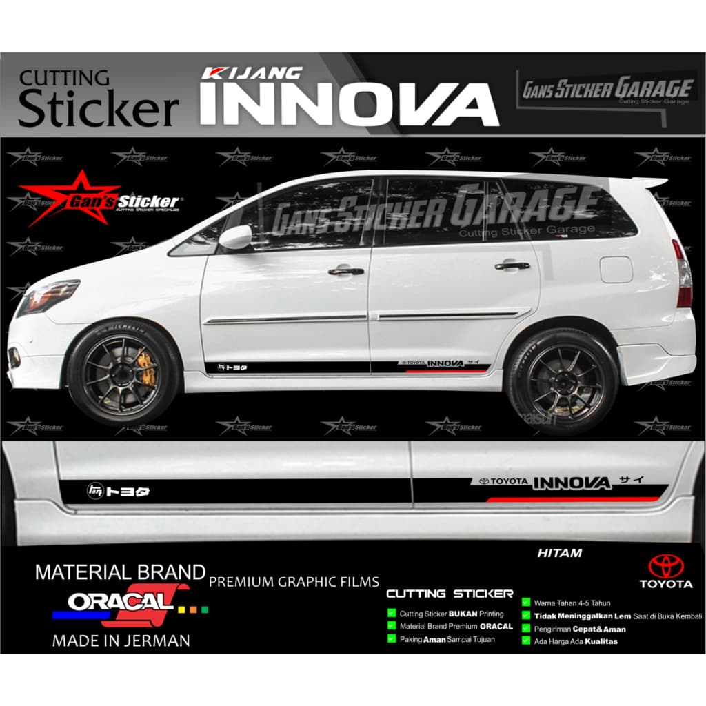 สติ๊กเกอร์ Toyota Kijang Innova AN40 อุปกรณ์เสริม Kijang Innova