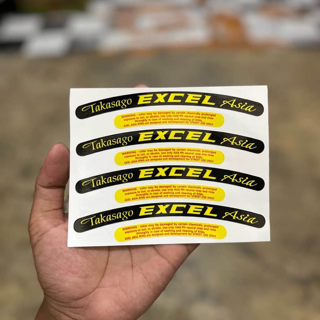 สติ๊กเกอร์และขอบล้อ TAKASAGO EXCEL asia
