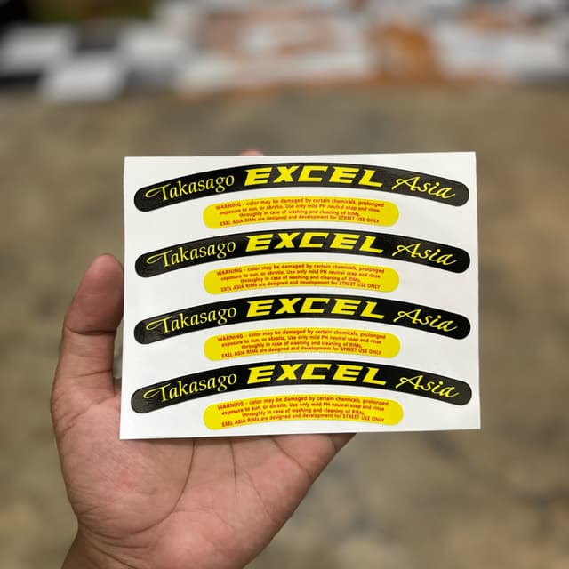 สติ๊กเกอร์และขอบล้อ TAKASAGO EXCEL asia