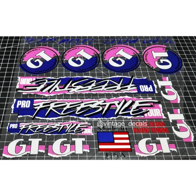 สติ๊กเกอร์ทดแทน GT BMX pro ทัวร์สไตล์อิสระ