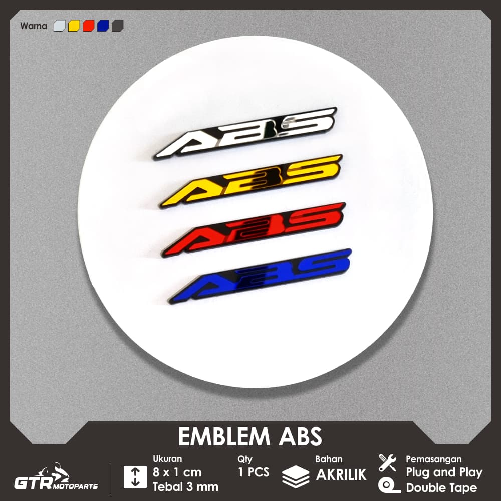 GTR Emblem ABS 1 PC โลโก้นูน ABS 3D Universal Cool รถจักรยานยนต์ Variation อุปกรณ์เสริม
