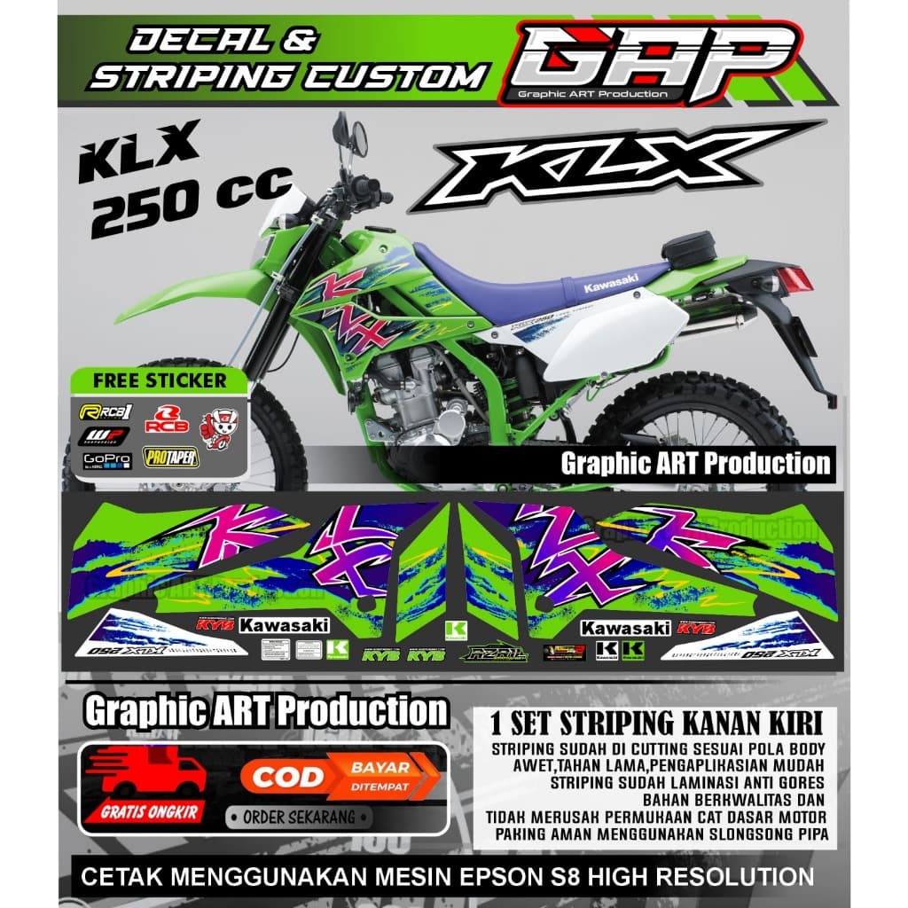 KAWASAKI คาวาซากิ KLX 250 CC Striping
