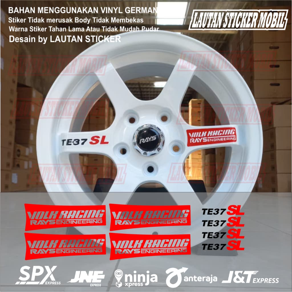 สติ๊กเกอร์ตัดขอบรถรังสี te37 SL สติ๊กเกอร์ติดรถ vlek ล่าสุด te37 volk racing