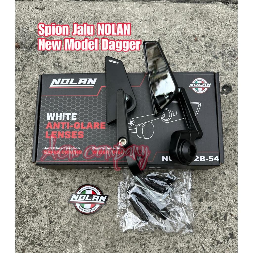 ใหม่ NOLAN MIRROR MINI CIRCUIT รุ่นสําหรับ JALU - สีดํา CNC CLEAR GLASS UNIVERSAL MOTORCYCLE
