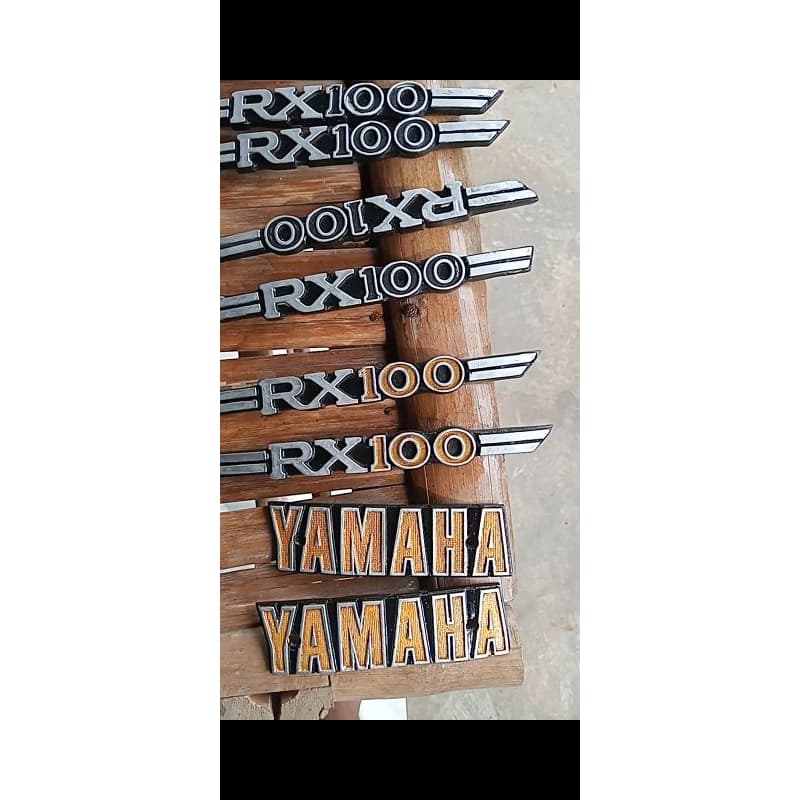 สัญลักษณ์กล่องแบตเตอรี่ Yamaha Rx100 ขวาและซ้าย และสัญลักษณ์ถัง Yamaha RX100