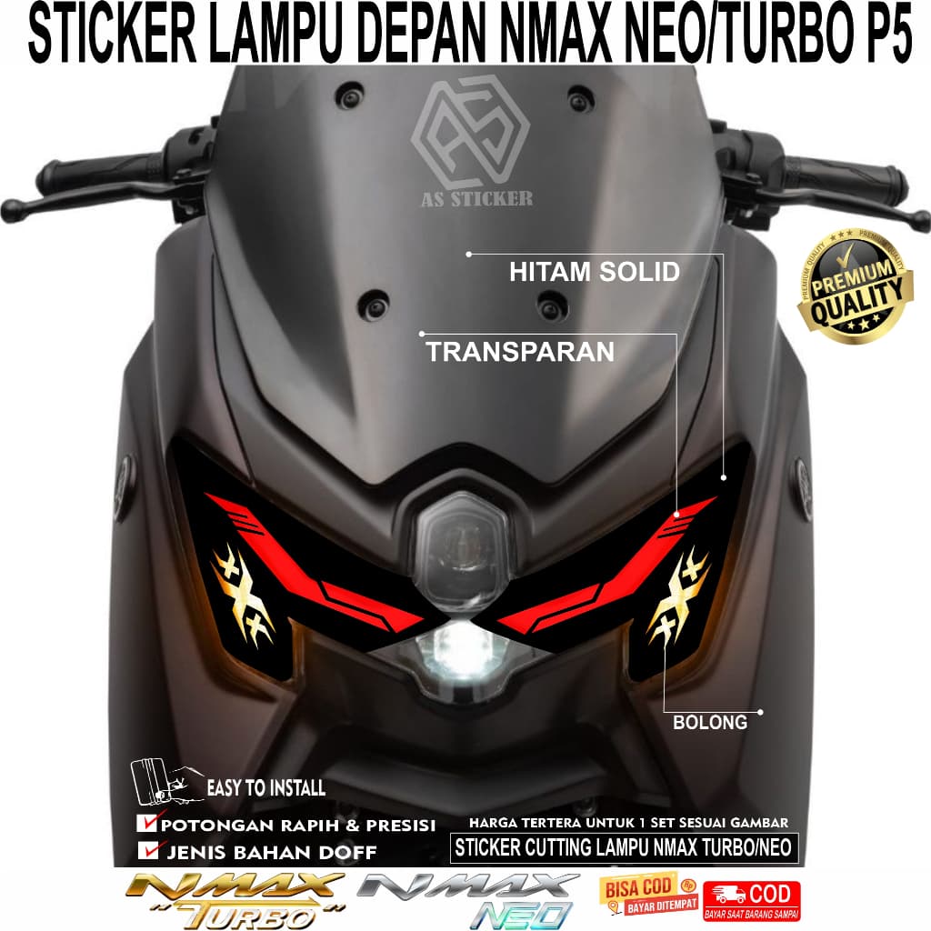 สติ๊กเกอร์ตัด NMAX NEO & NMAX TURBO HEADLIGHT (P5)
