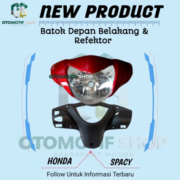 MERAH ไฟหน้าหน้าและหลัง + Reflector Honda Spacy RED / Front Handle Rear Handle Spacy Headlamp