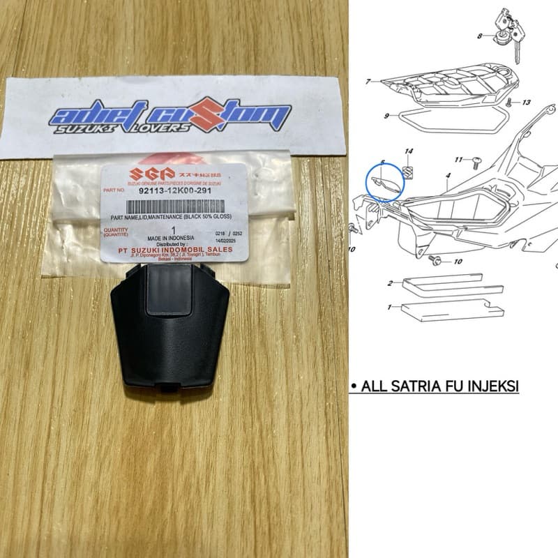 ฝาครอบขนาดเล็ก LUGGAGE น้ําหม้อน้ํา LID MAINTAINCE RESERVOIR RADIATOR SATRIA FU FI INJECTION RAIDER FI…
