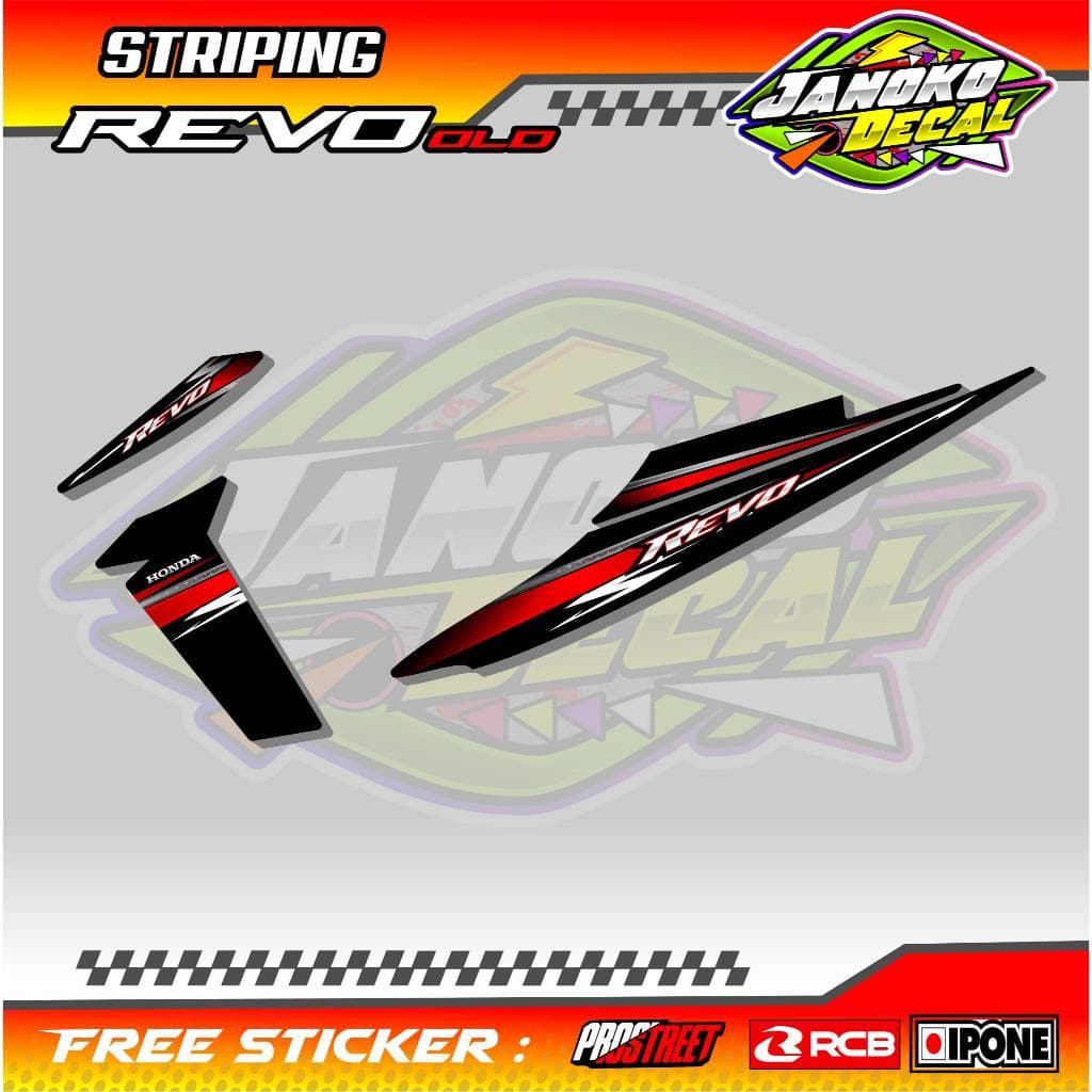 OLD REVO MOTORCYCLE VARIATION STRIPING / OLD HONDA REVO VARIATION STICKER LIST