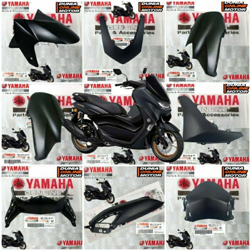 FULL SMOOTH BODY COVER ใหม่ทั้งหมด NMAX 2020 2024 สีเทาเข้มสีดํา DOFF SMOOTH PART 100% ต้นฉบับ YAMAHA B6H…