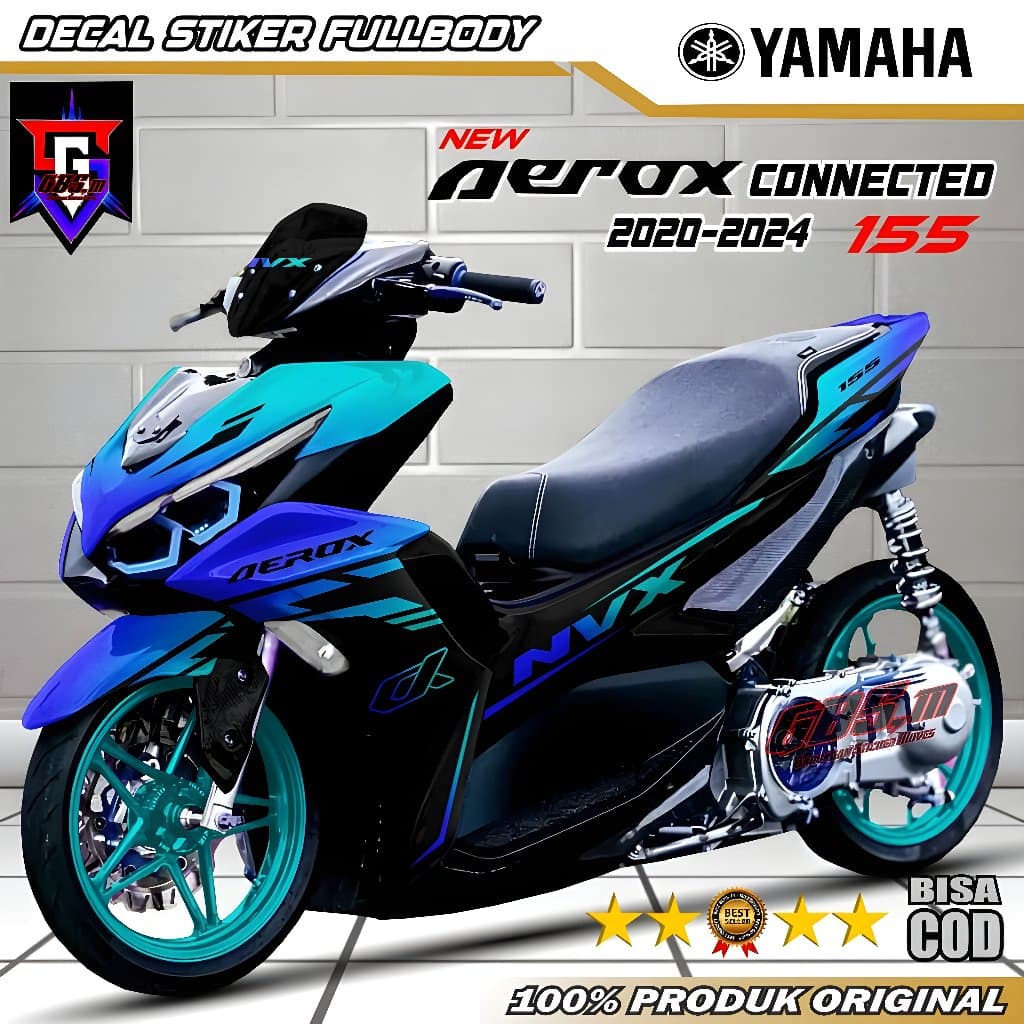 Yamaha Aerox 155 ใหม่เชื่อมต่อ 2020 2021 2022 2023 2024 Full Body Decal สติกเกอร์ Aerox ใหม่ 155 เชื่อมต่อ…